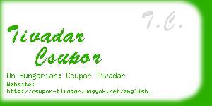 tivadar csupor business card